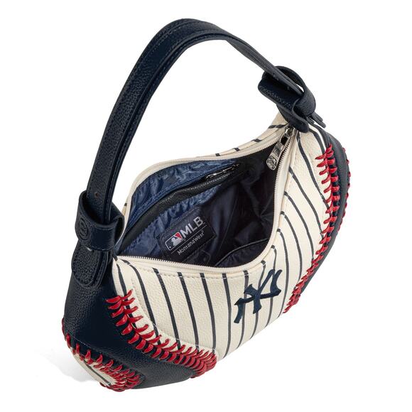 MLB New York Yankees Stripe Hobo Bag/Shoulder Bag *NEW w/ Tags & Dustbag - Picture 3 of 7